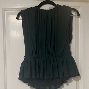Express Dark Green Sleeveless Blouse